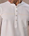 Manyavar Men Classic White Short Kurta