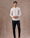 Manyavar Men Classic White Short Kurta