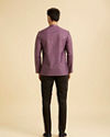 Manyavar Men Elegant Purple Short Kurta