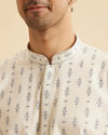 Manyavar Men White Bliss Short Kurta