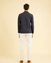 Manyavar Men Ravishing Dark Blue Short Kurta