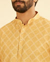 Manyavar Men Mustard Glow Short Kurta