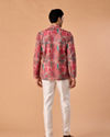 Manyavar Men Resplendent Coral Short Kurta