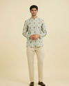 Manyavar Men Light Mid Green Short Kurta