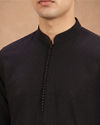 Manyavar Men Black Rayon Short Kurta
