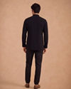 Manyavar Men Black Rayon Short Kurta