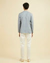 Manyavar Men Greyish Blue Short Kurta