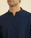 Manyavar Men Dark Blue Festive Short Kurta