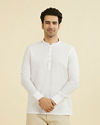 White Linen Short Kurta