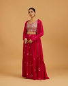 Mohey Women Rani Gota Patti And Mirror Work Long Indo Western