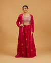 Rani Gota Patti And Mirror Work Long Indo Western