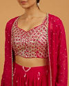 Mohey Women Rani Gota Patti And Mirror Work Long Indo Western