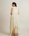 Mohey Women Cream Multi Coloured Sequinned Indo Western