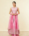 alt message - Mohey Women Pink Sequinned Palazzo Suit image number 0