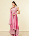 alt message - Mohey Women Pink Sequinned Palazzo Suit image number 3