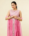 Mohey Women Pink Sequinned Anarkali Suit