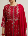 Mohey Women Rani Pink Floral Buta Patterned Anarkali Suit