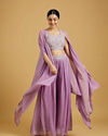 Regal Purple Georgette Indo Western