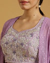 Mohey Women Regal Purple Georgette Indo Western