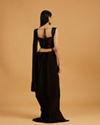 Mohey Women Black Georgette Stitched Suit Elegance
