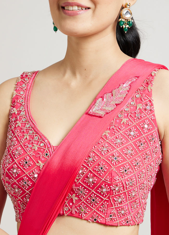 Mohey Women Elegant Rani Chinon Stitched Suit