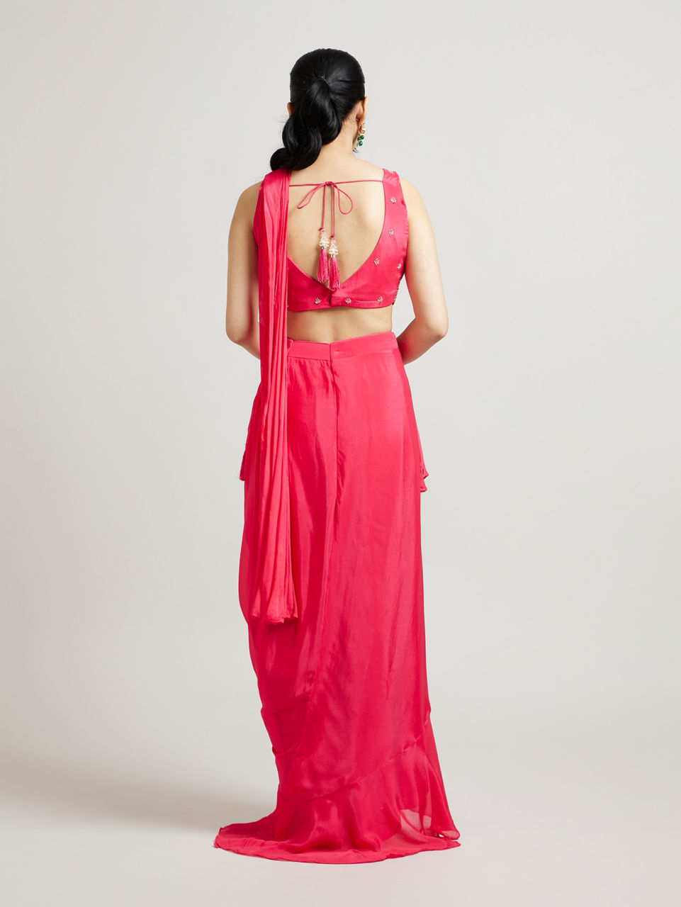 Mohey Women Elegant Rani Chinon Stitched Suit