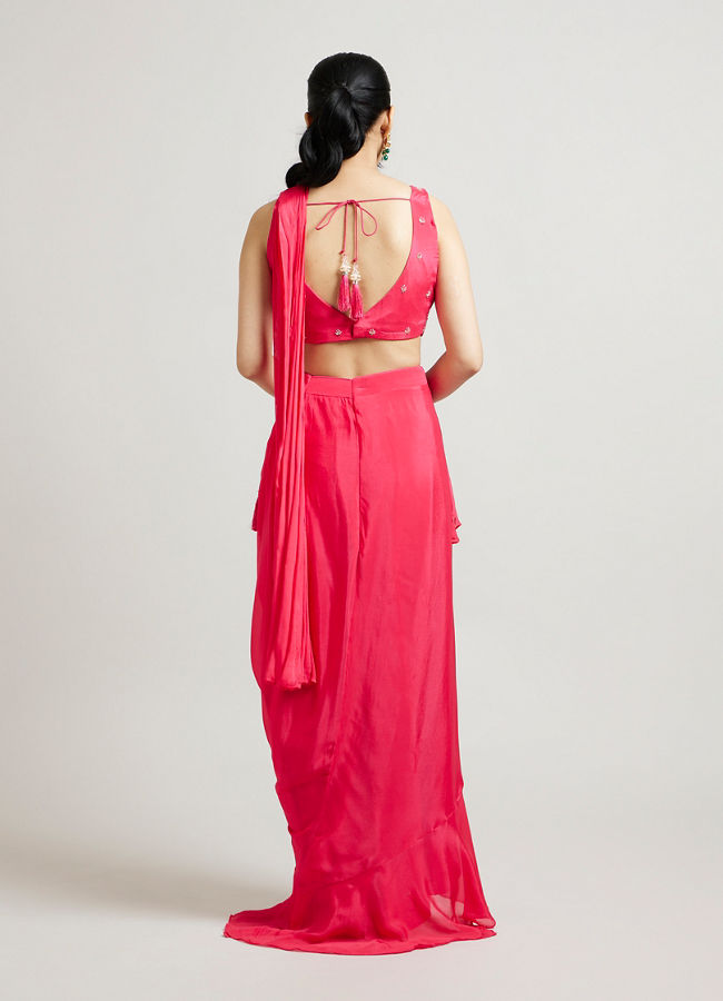 Mohey Women Elegant Rani Chinon Stitched Suit