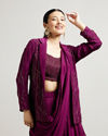 Mohey Women Wine Hued Elegance Indo Western
