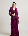 alt message - Mohey Women Wine Hued Elegance Stitched Suit image number 2