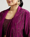 Mohey Women Wine Hued Elegance Indo Western