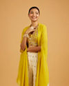 Mohey Women Embroidered Georgette Blouse and Palazzo Set