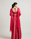Mohey Women Rani Chinon Indo Western with Zari Work