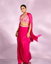 Mohey Women Enchanting Rani Pink Indo Western
