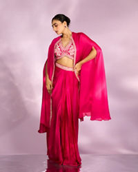 Mohey Women Enchanting Rani Pink Indo Western