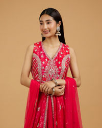 Mohey Women Enthralling Pink Anarkali Suit