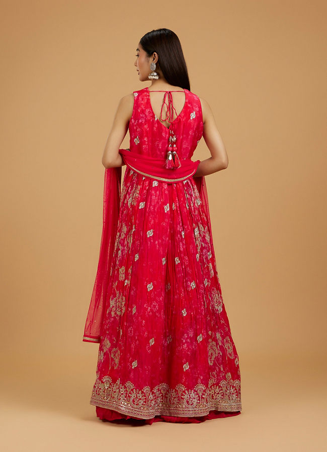 Mohey Women Enthralling Pink Anarkali Suit