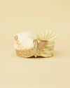 White and Golden Chain Brooch Safa image number 0