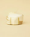 Manyavar Men White and Golden Chain Brooch Safa