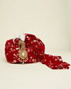 True Red Bel Buti Embroidered Safa image number 2