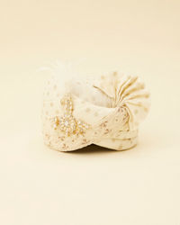 Manyavar Men Cream Safa with Paisley Brooch