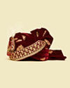 Manyavar Men Maroon Velvet Elegance Safa