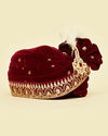 Manyavar Men Maroon Velvet Festive Safa