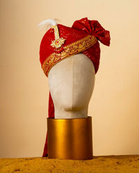 Manyavar Men Velvety Rani Regalia Safa