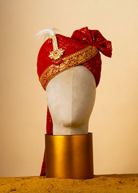 Manyavar Men Velvety Rani Regalia Safa