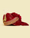 Manyavar Men Velvety Red Elegance Safa
