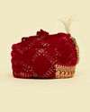 Manyavar Men Velvety Red Elegance Safa