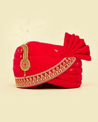Manyavar Men Velvety Pink Safa