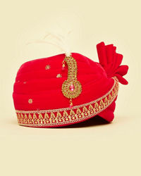 Manyavar Men Velvety Pink Safa