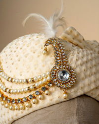 Manyavar Men Cream Georgette Imperial Safa