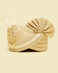 Manyavar Men Radiant Gold Chanderi Safa